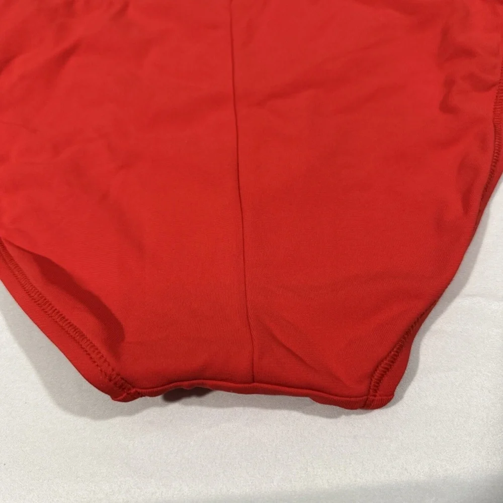 NEW $88 Robin Piccone Sailor High‎ Waist Bikini Bottoms Red [ Small ]